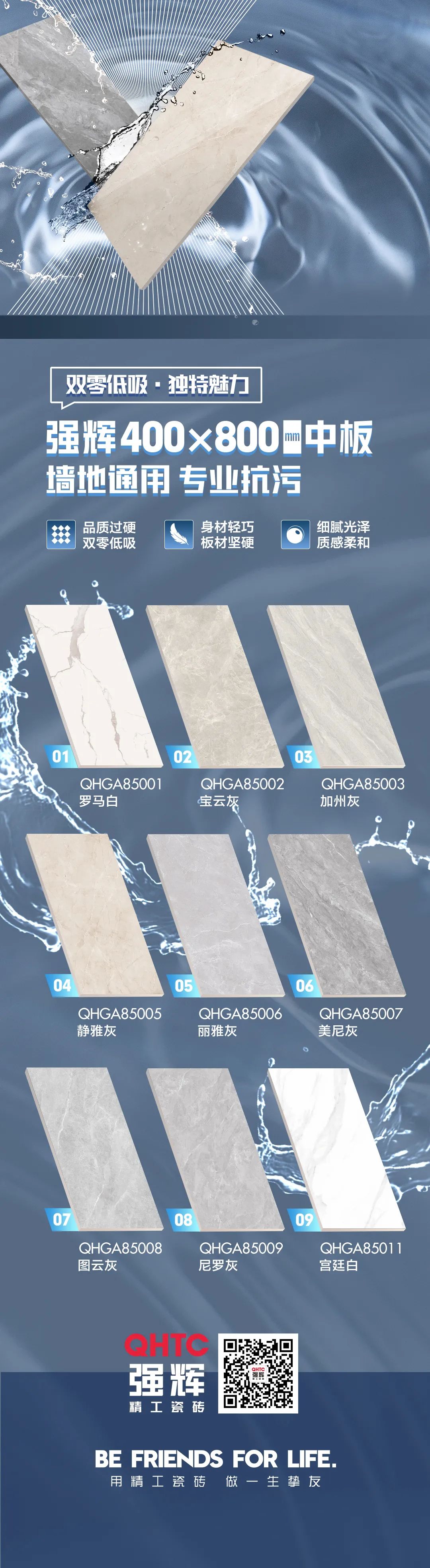 400x800mm中板 | 雙零低吸·墻地通用·輕薄設計(圖1) 400x800mm中板 | 雙零低吸·墻地通用·輕薄設計(圖1)